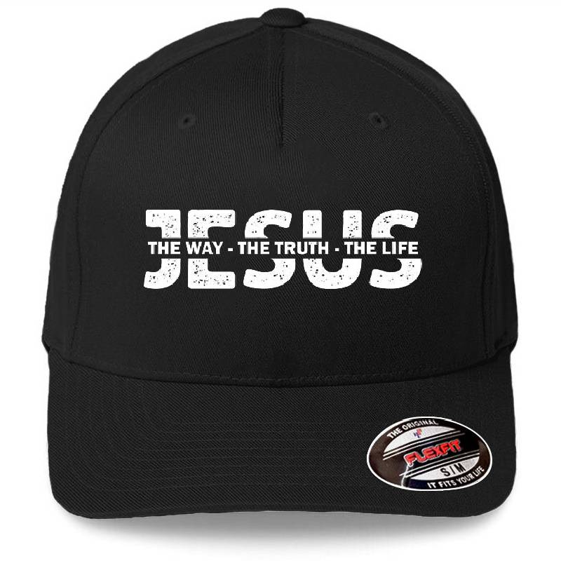 Jesus The Way The Truth The Life | Faith Christian Aesthetic Premium Flat Bill Snapback Caps