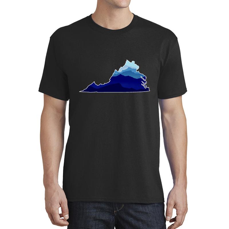 Virginia Mountains Unisex T-Shirt Men Black