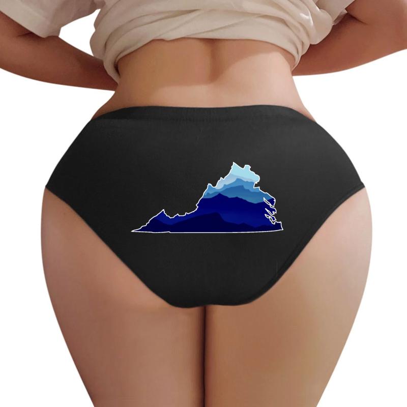 Virginia Mountains Women Underwear Panties Women Black