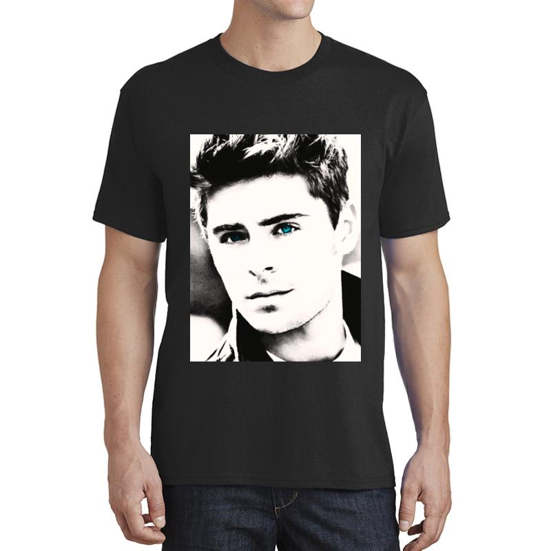 Zac Efron Unisex T-Shirt Men Black