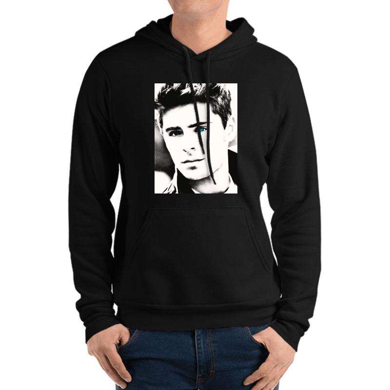 Zac Efron Unisex Hooded Sweatshirt Men Black