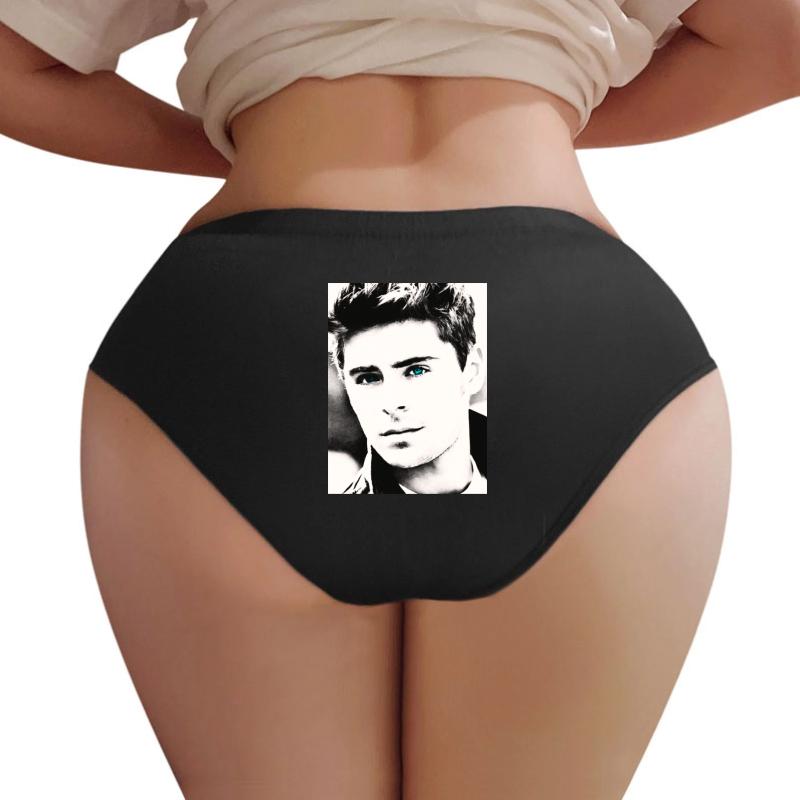 Zac Efron Women Underwear Panties Women Black