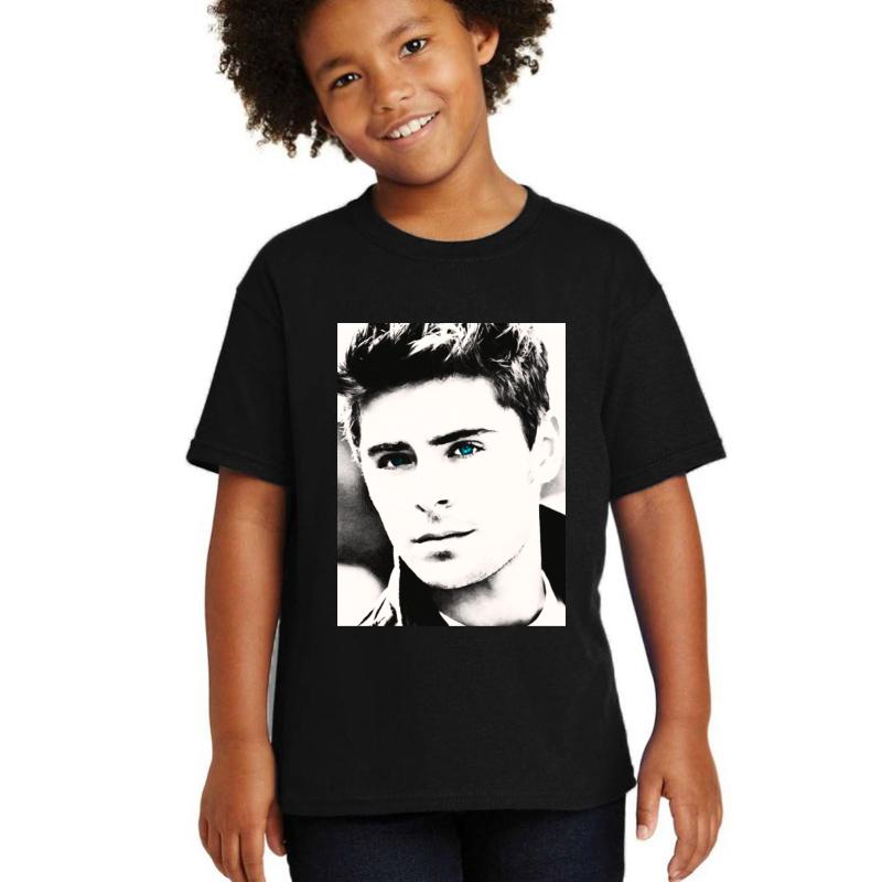 Zac Efron Youth T-Shirt Boy Black