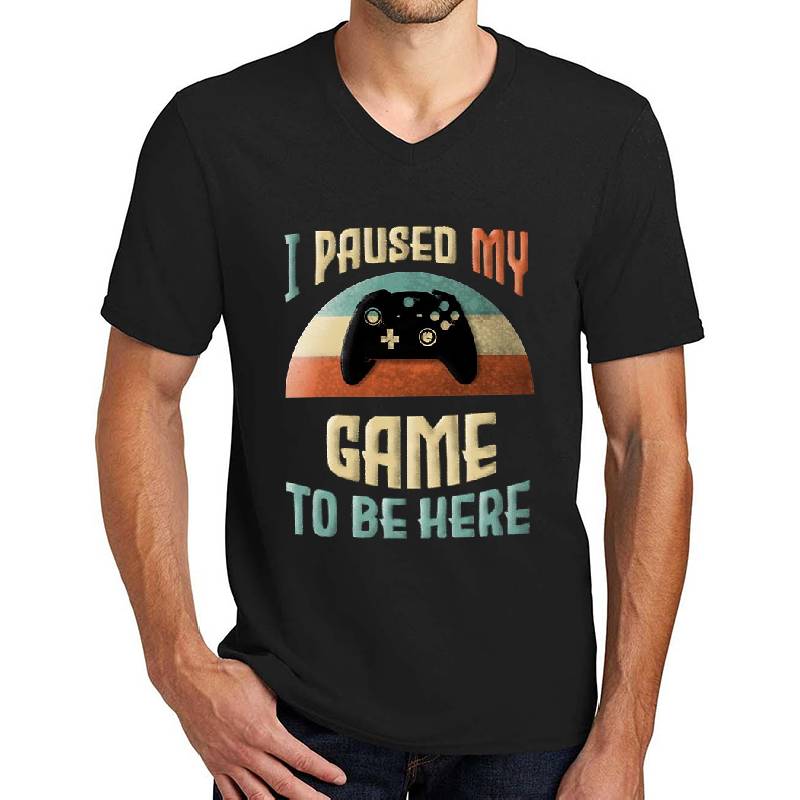 I Paused My Game To Be Here Vintage Gamer Premium Flat Bill Snapback Caps