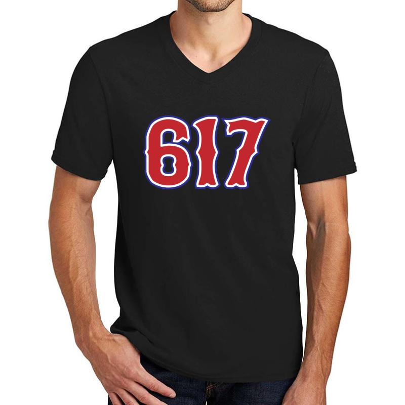 617 Unisex V-Neck T-Shirt Men Black