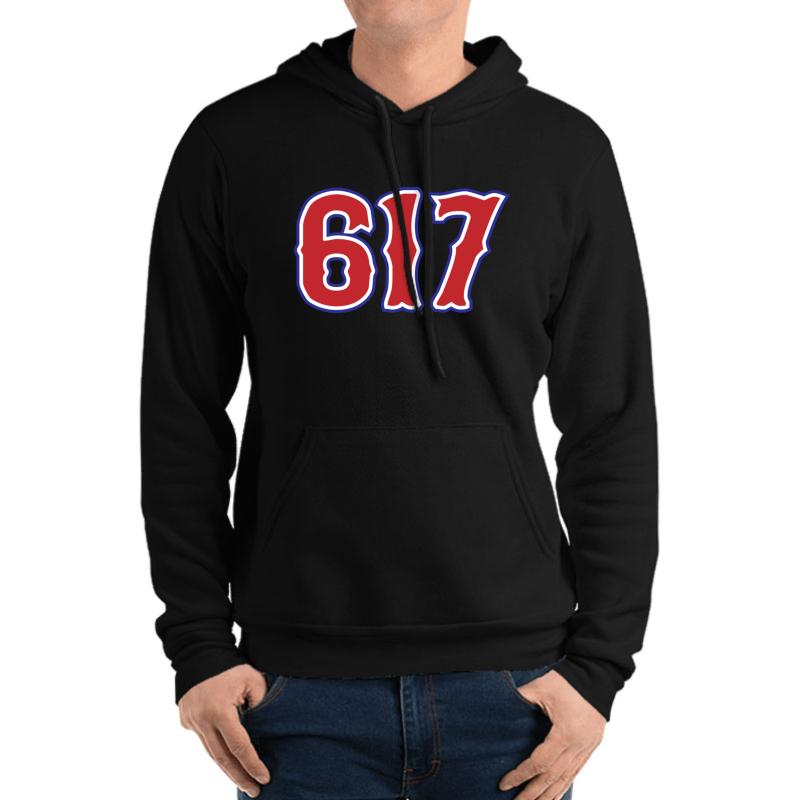 617 Unisex Hooded Sweatshirt Men Black