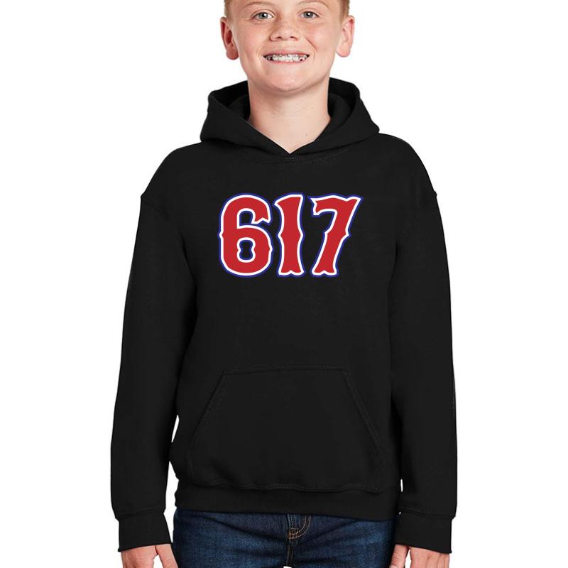 617 Youth Hooded Sweatshirt Boy Black