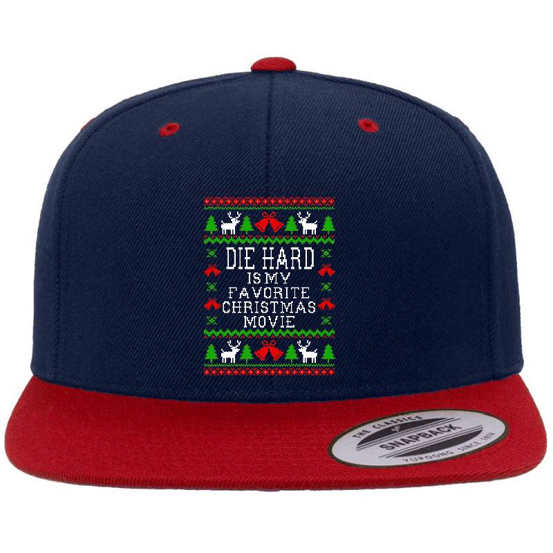 Die Hard Is My Favorite Christmas Movie - Ugly Christmas Sweater Style Richardson Premium Trucker Snapback Caps