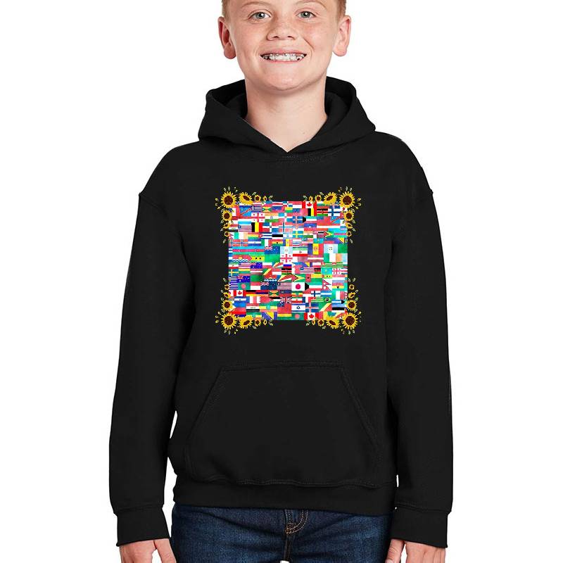 Hispanic Heritage Month Latino Countries Flags Sunflower - Circle Flower Unisex T-shirts
