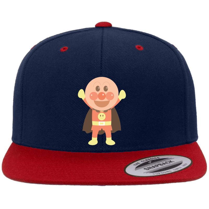 Anpanman Premium Flat Bill Snapback Cap  Navy