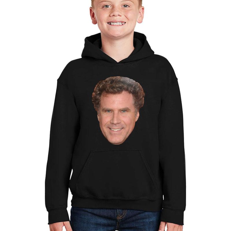 Will Ferrell Youth Hooded Sweatshirt Boy Black