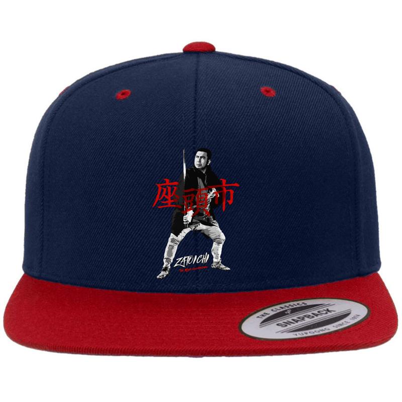 Zatoichi - The Blind Swordsman Premium Flat Bill Snapback Cap  Navy