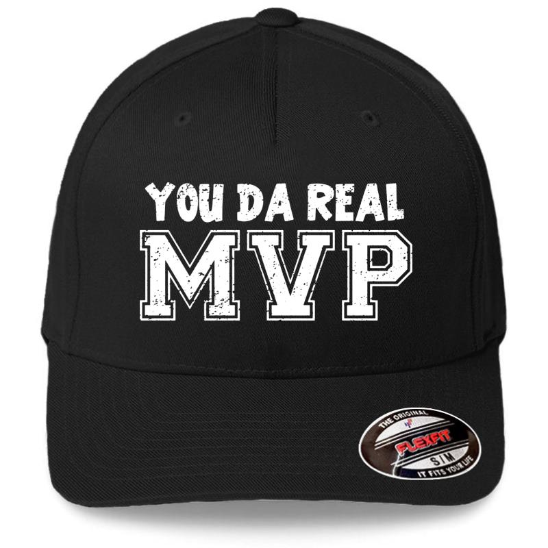 You Da Real Mvp Flexfit Baseball Cap  Black