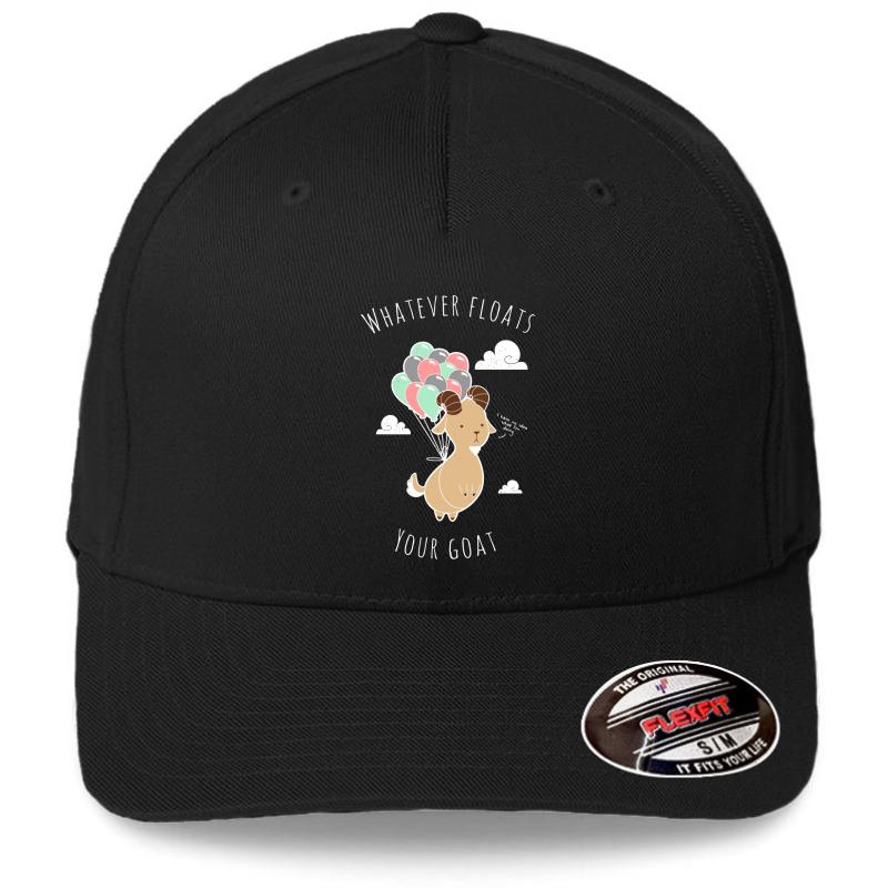 Whatever Floats Your Goat Flexfit Baseball Cap  Black