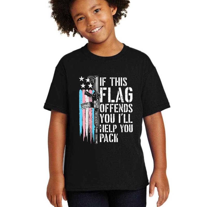 Transgender If This Flag Offends You AR-15 Gun Rights Trans Unisex V-Neck T-Shirts