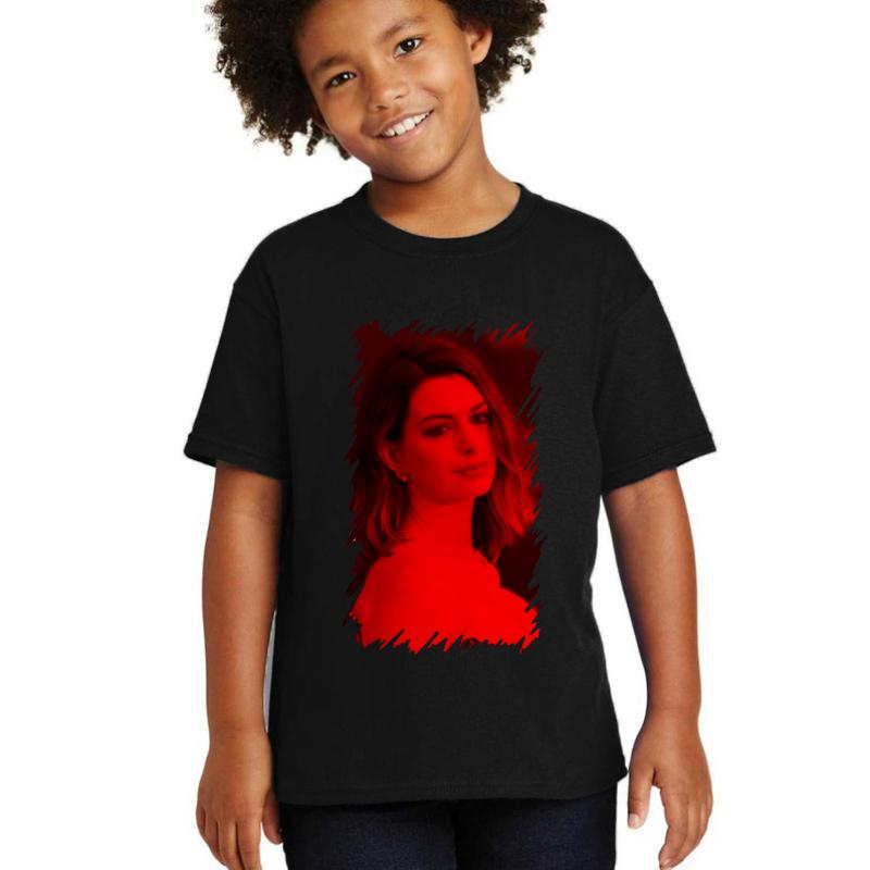 Anne Hathaway - Celebrity Youth T-Shirt Boy Black