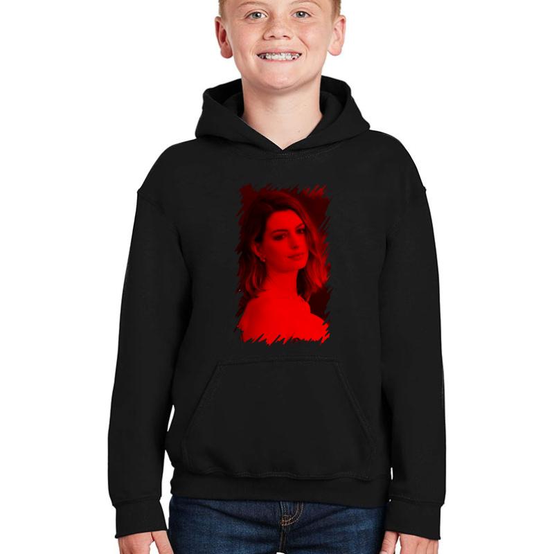 Anne Hathaway - Celebrity Youth Hooded Sweatshirt Boy Black