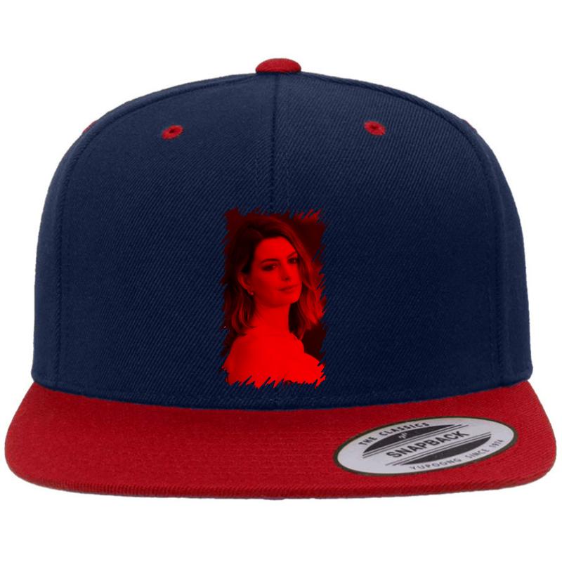 Anne Hathaway - Celebrity Premium Flat Bill Snapback Cap  Navy