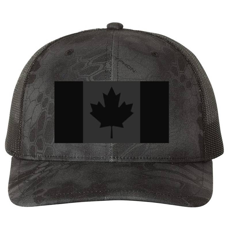 Canada Flag BlackoutStealth Unisex V-Neck T-Shirts
