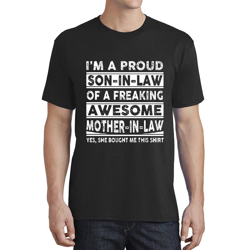 I'm A Proud Son In Law Of A Freaking Awesome Mother In Law Premium Flat Bill Snapback Caps