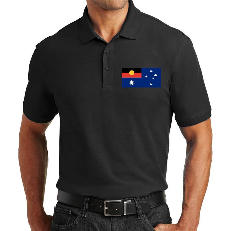 Australian Flag with Aboriginal Flag Unisex V-Neck T-Shirts