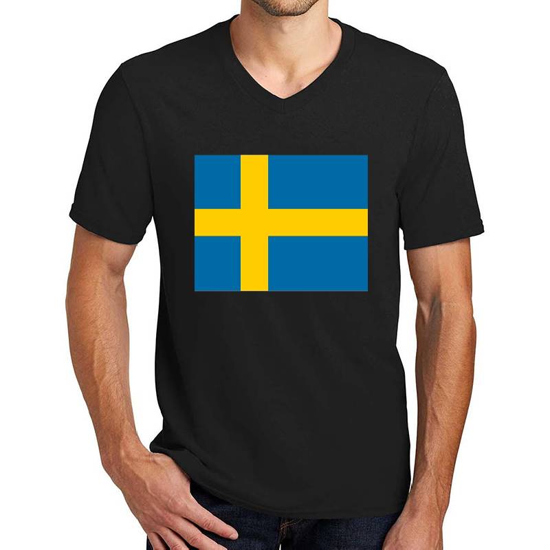 Swedish Flag Premium Flat Bill Snapback Caps