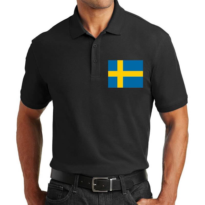 Swedish Flag Premium Flat Bill Snapback Caps