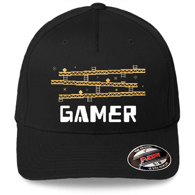 Gamer Classic Video Gamers Gaming  Premium Flat Bill Snapback Caps
