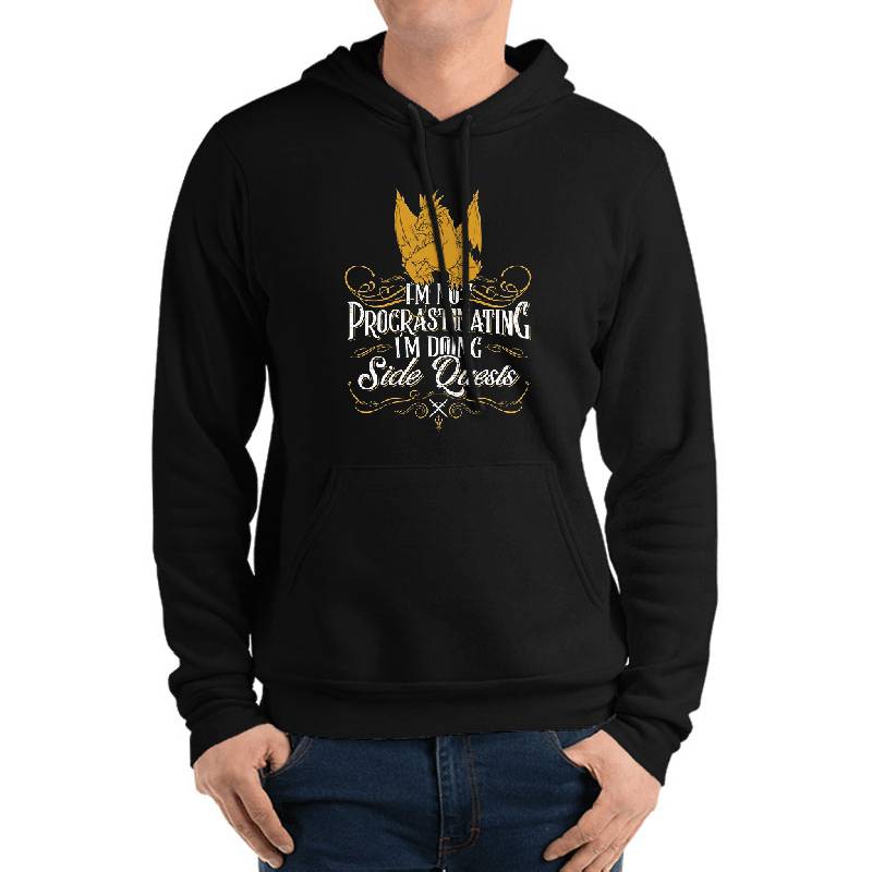 Not Procrastinating Side Quests Funny Youth Hooded Sweatshirts