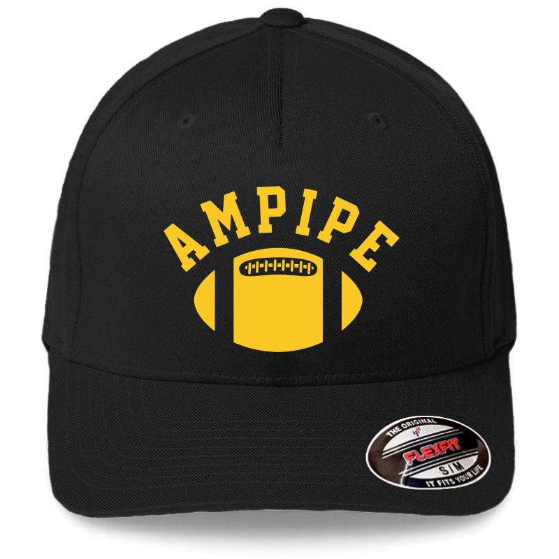 Ampipe High School Bulldogs Football Team Flexfit Baseball Cap  Black