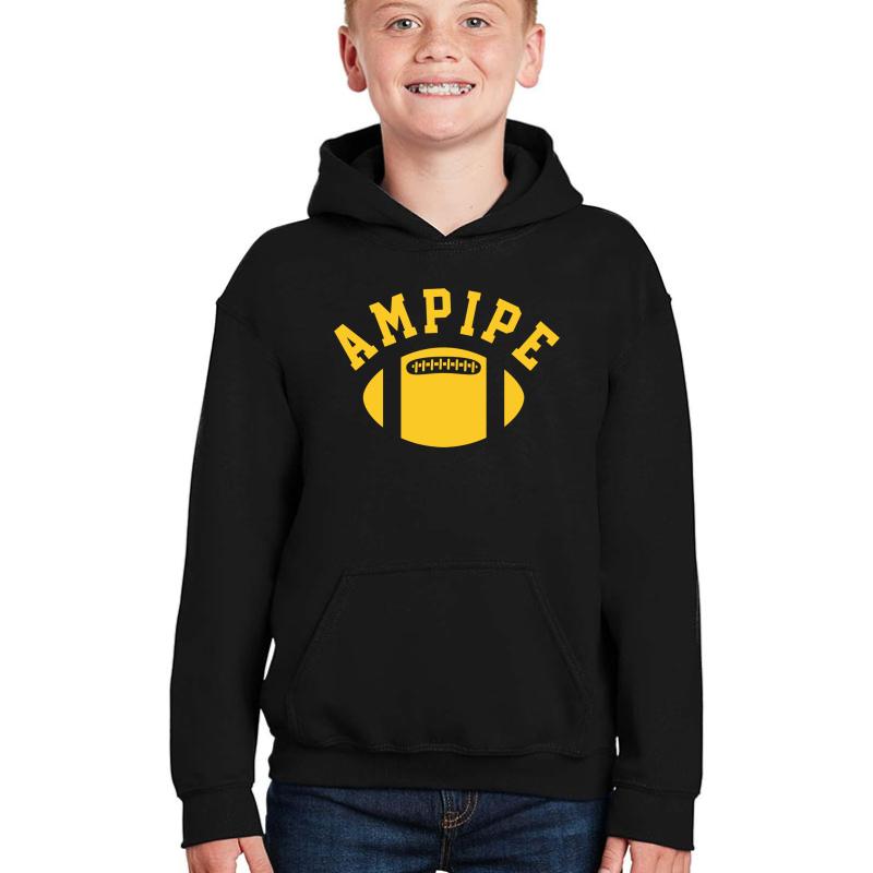 Ampipe High School Bulldogs Football Team Youth Hooded Sweatshirt Boy Black