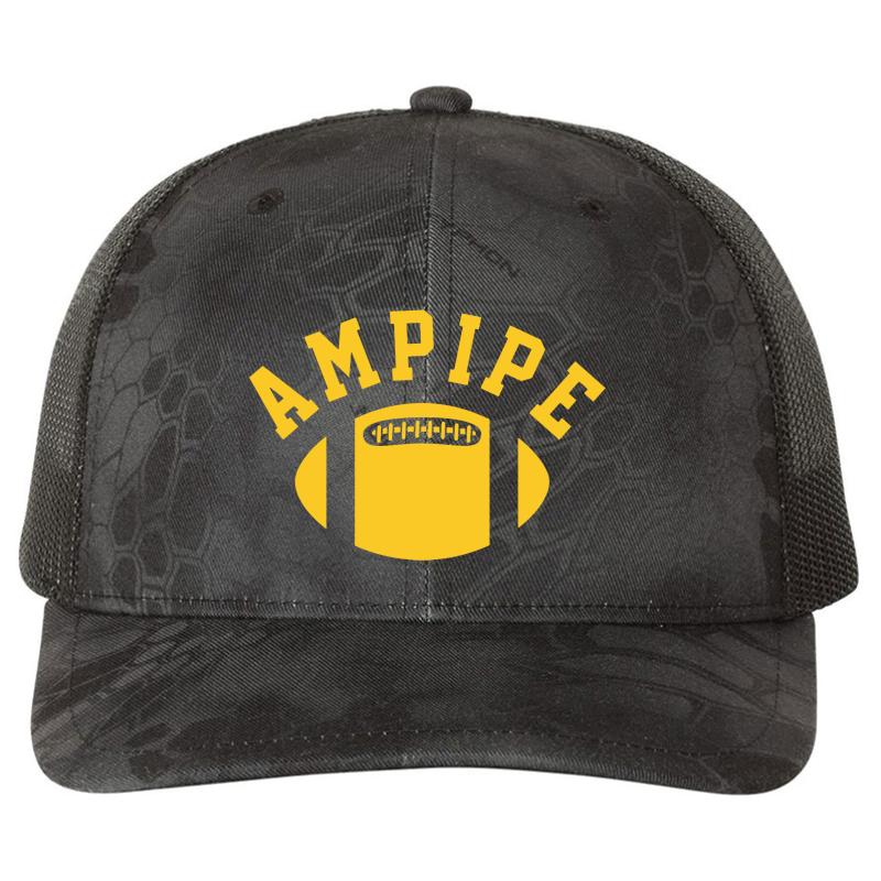 Ampipe High School Bulldogs Football Team Richardson Premium Trucker Snapback Cap  Kryptek Typhon Black