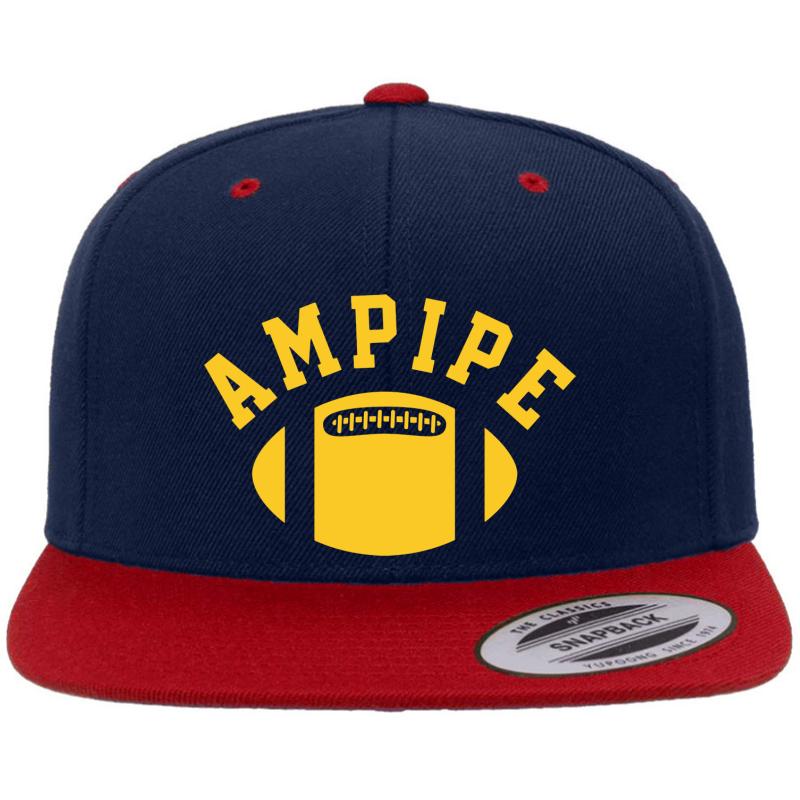 Ampipe High School Bulldogs Football Team Premium Flat Bill Snapback Cap  Navy