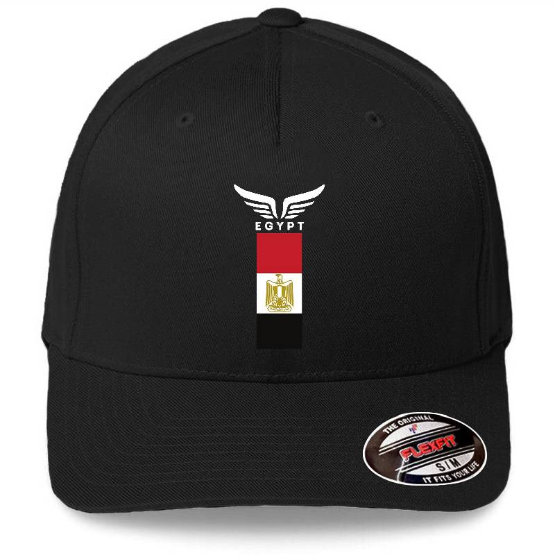Egypt flag with Egyptian eagle Premium Flat Bill Snapback Caps
