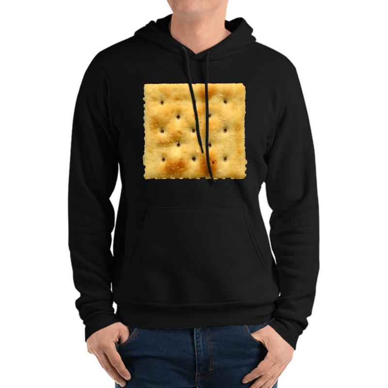 White Saltine Soda Cracker Unisex Hooded Sweatshirt Men Black