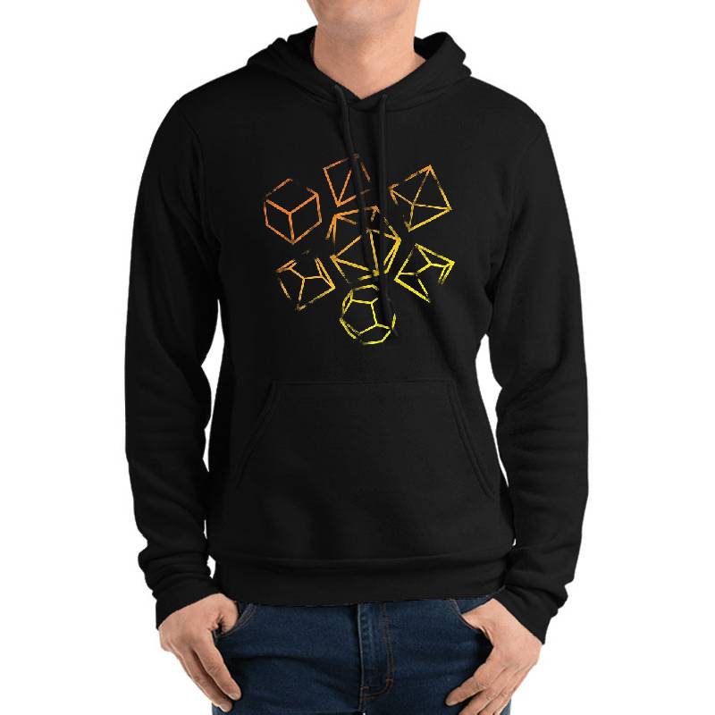 D&D Dice Set Orange & Yellow Gradient Unisex T-shirts