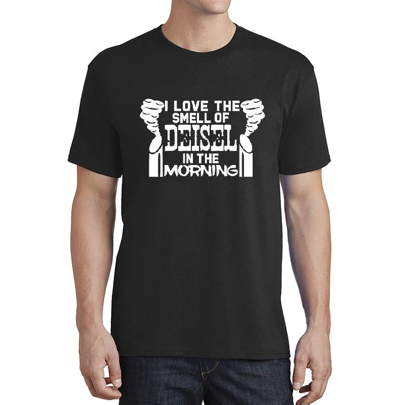 I Love the Smell of Diesel in the Morning Truck Driver Unisex Polo Jersey Sport Shirts