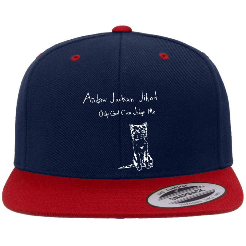 Andrew Jackson Jihad - Only God Can Judge Me Inverted  Premium Flat Bill Snapback Cap  Navy