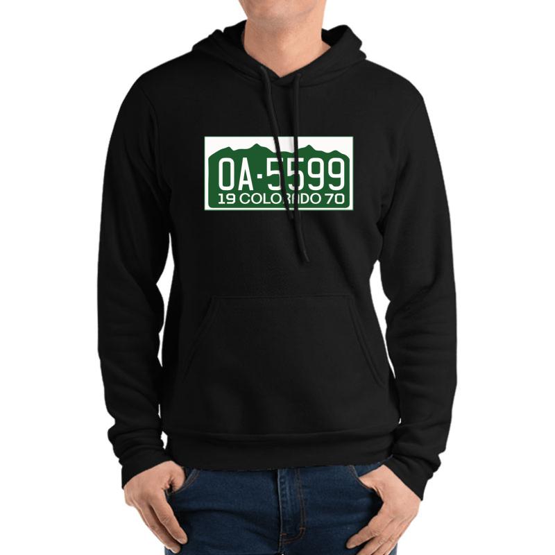 Vanishing Point License Plate Unisex Hooded Sweatshirt Men Black