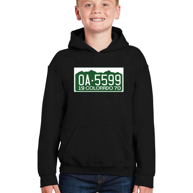 Vanishing Point License Plate Youth Hooded Sweatshirt Boy Black