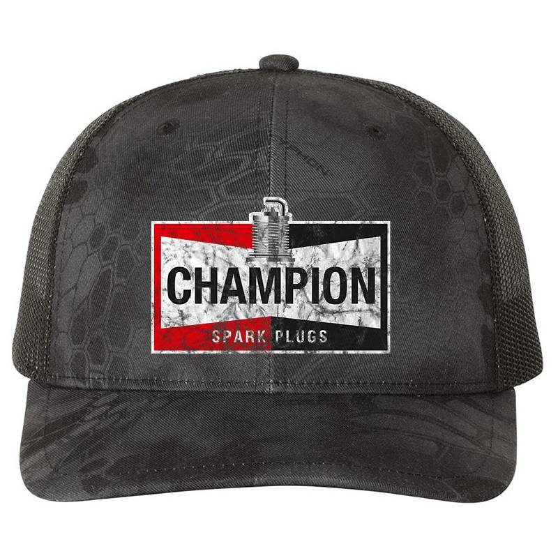 Champion Spark Plugs Distressed Logo Youth Hooded Sweatshirts