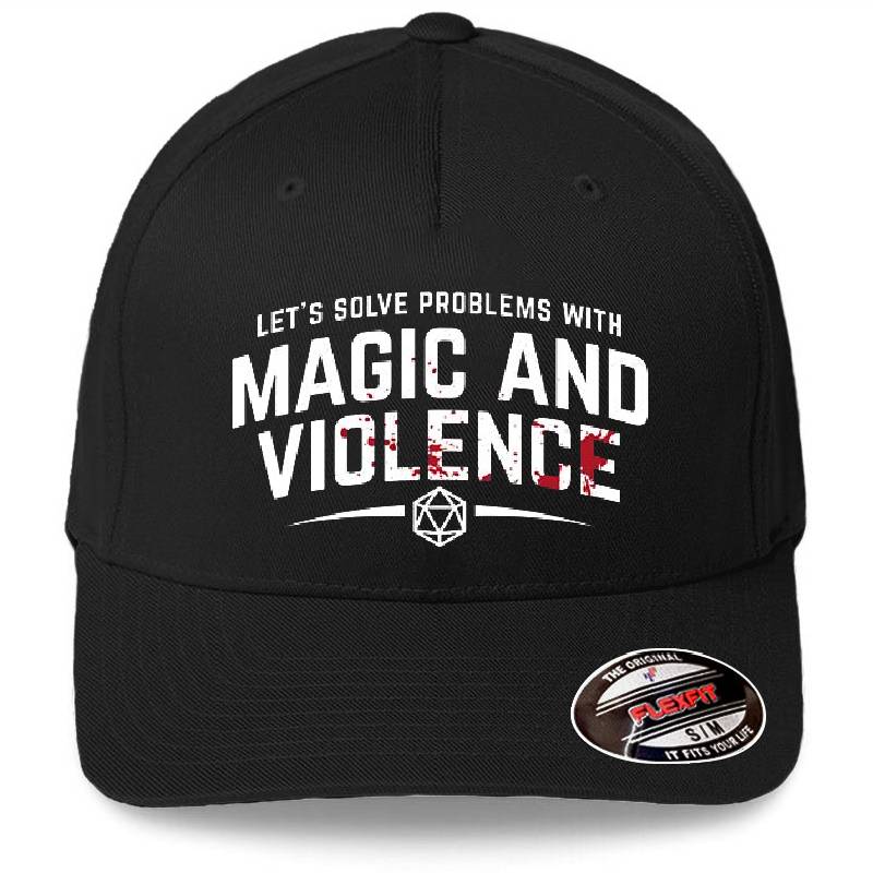 Let's Solve Problems With Magic and Violence - Funny DnD Gaming Richardson Premium Trucker Snapback Caps