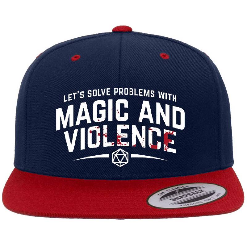 Let's Solve Problems With Magic and Violence - Funny DnD Gaming Richardson Premium Trucker Snapback Caps