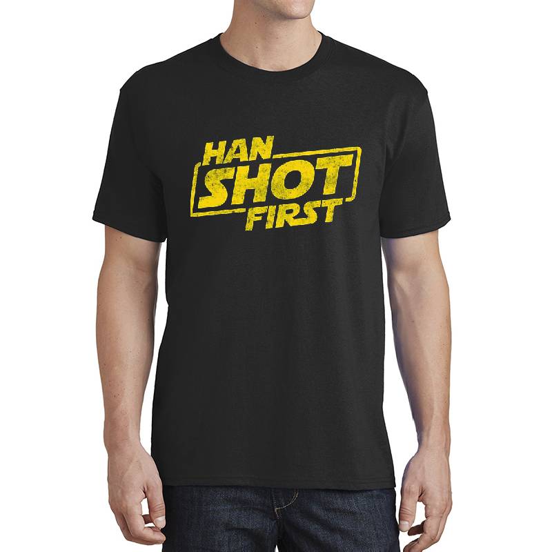 Han Shot First, Geek Shirt, Han Shot first Fan Gift, Popular Culture gift Essential . Unisex Polo Jersey Sport Shirts