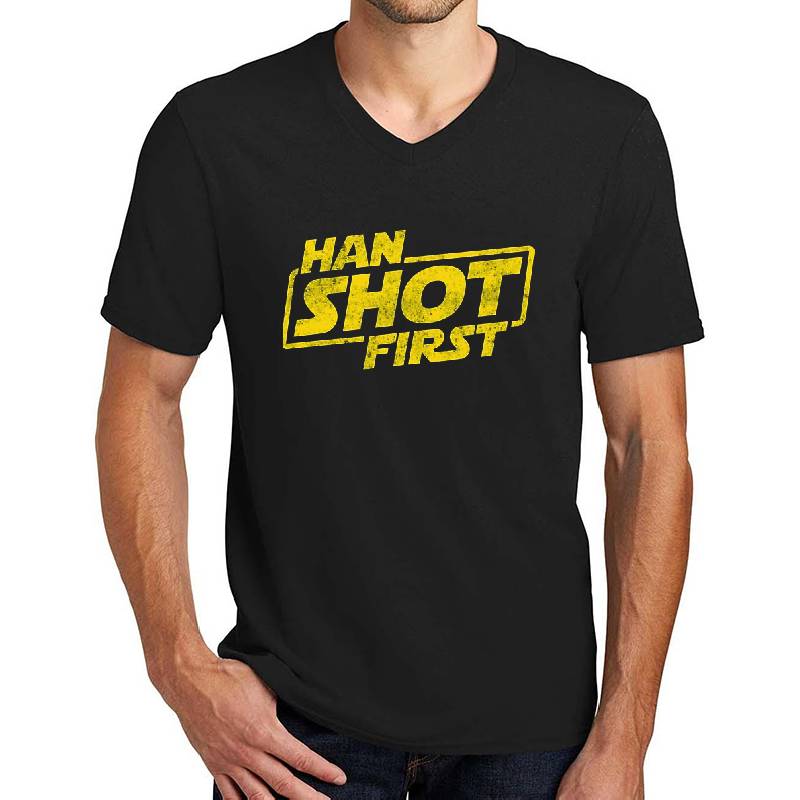 Han Shot First, Geek Shirt, Han Shot first Fan Gift, Popular Culture gift Essential . Unisex Polo Jersey Sport Shirts