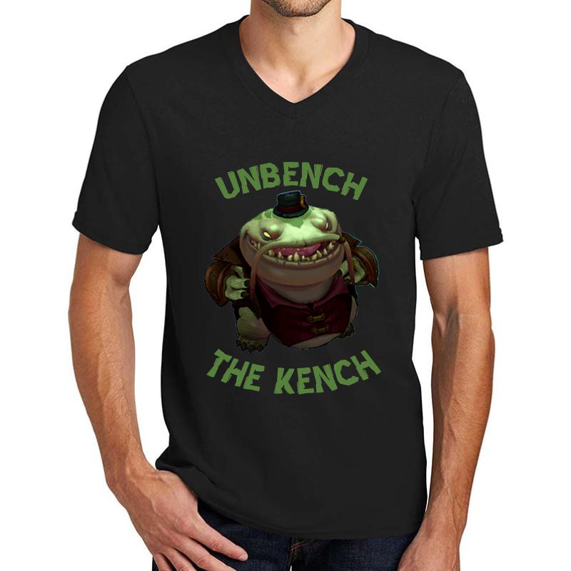 Unbench The Kench Unisex V-Neck T-Shirt Men Black