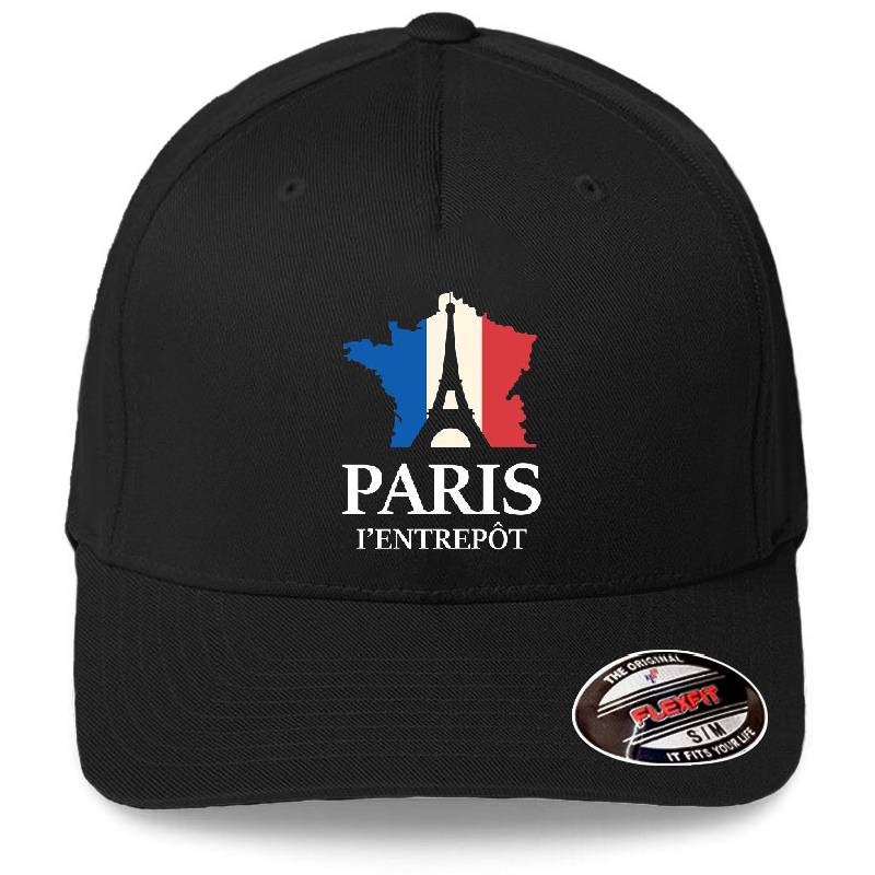 France Paris l'Entrepôt Eiffel Tower flag Premium Flat Bill Snapback Caps