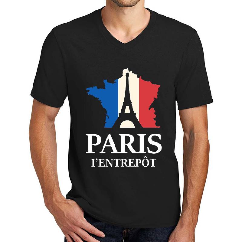 France Paris l'Entrepôt Eiffel Tower flag Premium Flat Bill Snapback Caps