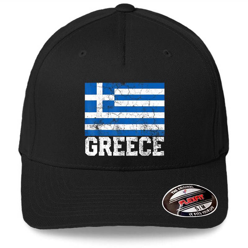 Greek Greece Flag Pride Family Roots National Premium Flat Bill Snapback Caps