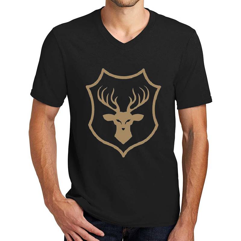 Stag Emblem Silhouette Unisex Polo Jersey Sport Shirts